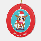 Décoration En Céramique Noël Reba la vache (Gauche)