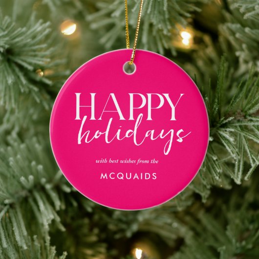 Décoration En Céramique Noël rose moderne géométrique (Arbre)