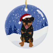 Décoration En Céramique Noël Rottweiler (Dos)