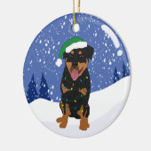 Décoration En Céramique Noël Rottweiler (Gauche)