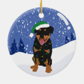 Décoration En Céramique Noël Rottweiler (Dos)