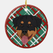 Décoration En Céramique Noël Rottweiler personnalisé (Dos)