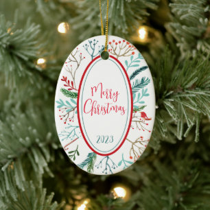 Décoration En Céramique Noël rustique naturel