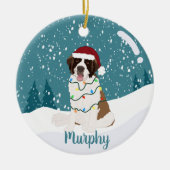 Décoration En Céramique Noël Saint Bernard (Devant)