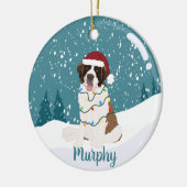 Décoration En Céramique Noël Saint Bernard (Gauche)