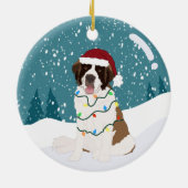 Décoration En Céramique Noël Saint Bernard (Dos)