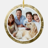 Décoration En Céramique Noël Script Peace Star Gold Red Parties scintillan (Dos)