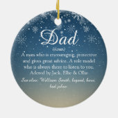 Décoration En Céramique Noël Script Père, Papa, Papa, Papa Définition (Dos)