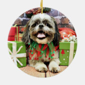 Décoration En Céramique Noël - Shih Tzu - Jake (Dos)