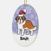 Décoration En Céramique Noël St Bernard (Gauche)
