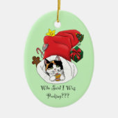 Décoration En Céramique Noël Stocker mignonne Calico Kitten (Devant)