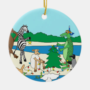 Décoration En Céramique Noël sur la plage