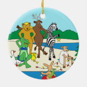 Décoration En Céramique Noël sur la plage (Dos)