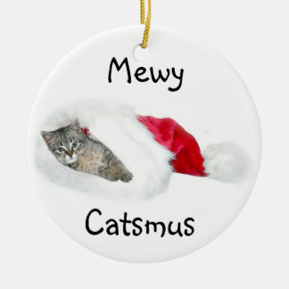 Décoration En Céramique Noël Tabby kitten
