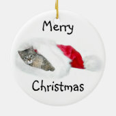 Décoration En Céramique Noël Tabby kitten (Dos)