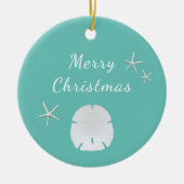 Décoration En Céramique Noël tendance Turquoise sable de plage Dollar (Devant)