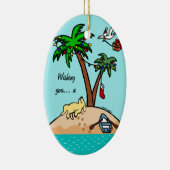 Décoration En Céramique Noël tropical jaune de Labrador (Droite)