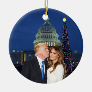 Décoration En Céramique Noël Trump : Donald et Melania
