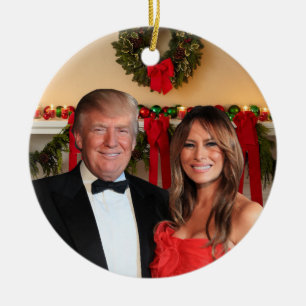 Décoration En Céramique Noël Trump : Donald et Melania
