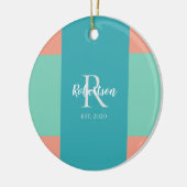 Décoration En Céramique Noël Turquoise, bleu et rose (Gauche)