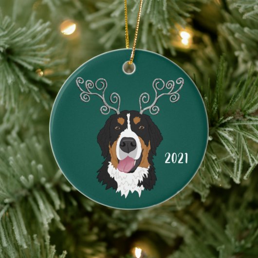 Décoration En Céramique Noël Vacances Bernese Mountain Dog (Arbre)