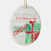 Décoration En Céramique Noël Vacances Corona Virus 2020 Bois rustique (Droite)