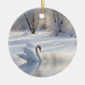 Décoration En Céramique Noël Vacances Jolie Neige Swan (Devant)