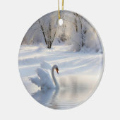 Décoration En Céramique Noël Vacances Jolie Neige Swan (Gauche)