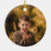 Décoration En Céramique Noël Vert & Rouge Plaid Lié Avec Bow Photo (Dos)