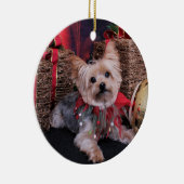 Décoration En Céramique Noël - Yorkshire Terrier - Vinnie (Droite)