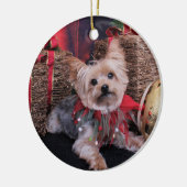 Décoration En Céramique Noël - Yorkshire Terrier - Vinnie (Gauche)