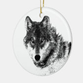 Décoration En Céramique Noir Blanc Inspiration Wolf Eyes (Gauche)