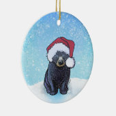 Décoration En Céramique Noir de Noël Ours Cub (Droite)