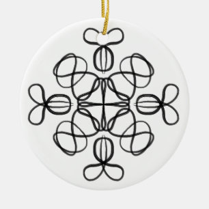 Décoration En Céramique Noir et blanc #18 Busy Bee Doodle