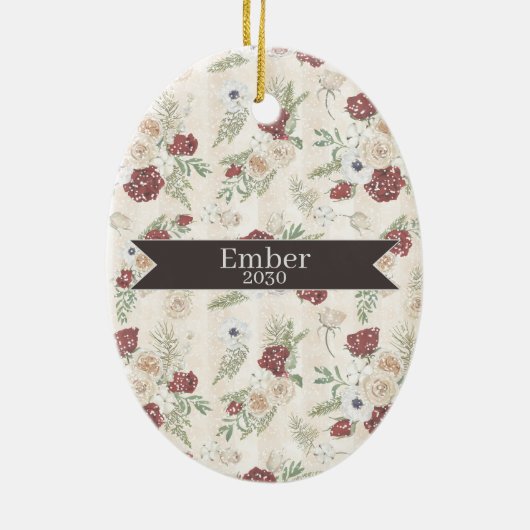 Décoration En Céramique Noir Poodle Noël Pet Ornament (Dos)