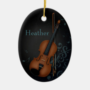 Décoration En Céramique Noir violoniste de Haute Bohème