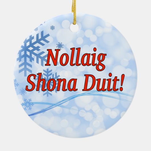 Décoration En Céramique Nollaig Shona Duit ! Joyeux Noël dans le rf (Dos)