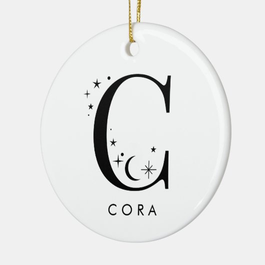 Décoration En Céramique Nom céleste du monogramme C (Gauche)