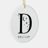 Décoration En Céramique Nom céleste du monogramme D (Droite)