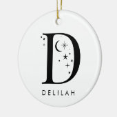 Décoration En Céramique Nom céleste du monogramme D (Gauche)