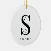 Décoration En Céramique Nom céleste du monogramme S (Droite)