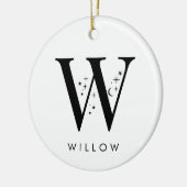 Décoration En Céramique Nom céleste du monogramme W (Gauche)