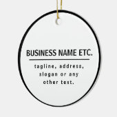 Décoration En Céramique Nom commercial & Slogan/autre texte | Noir et blan (Gauche)