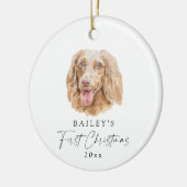 Décoration En Céramique Nom de chien personnalisé Dachshund Mon premier No (Gauche)