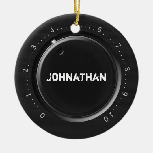 Décoration En Céramique Nom de coutume de bouton de volume (Devant)