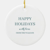 Décoration En Céramique Nom de famille Cabine Forêt rustique Personnalisé (Dos)