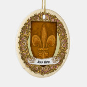 Décoration En Céramique Nom de famille Fleur De Lis (Droite)