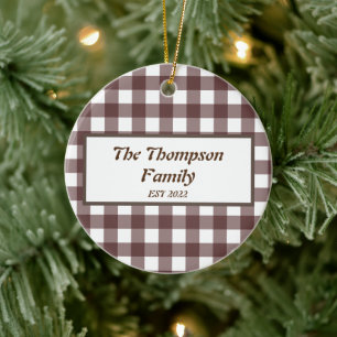 Décoration En Céramique Nom de famille personnalisé mou violet