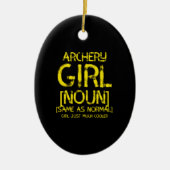 Décoration En Céramique Nom de fille au tir à l'arc (Devant)