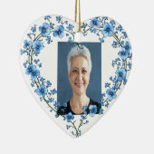 Décoration En Céramique Nom de la date personnalisée Fleur d'aquarelle pho (Droite)